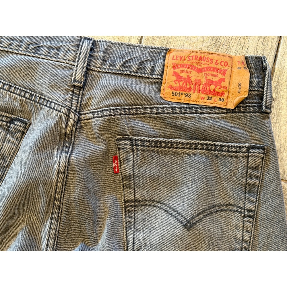 Levi '93 Denim Jeans 501 Levis Strauss 32x30 Button Fly Straight Leg 32 x 30 - Picture 5 of 13